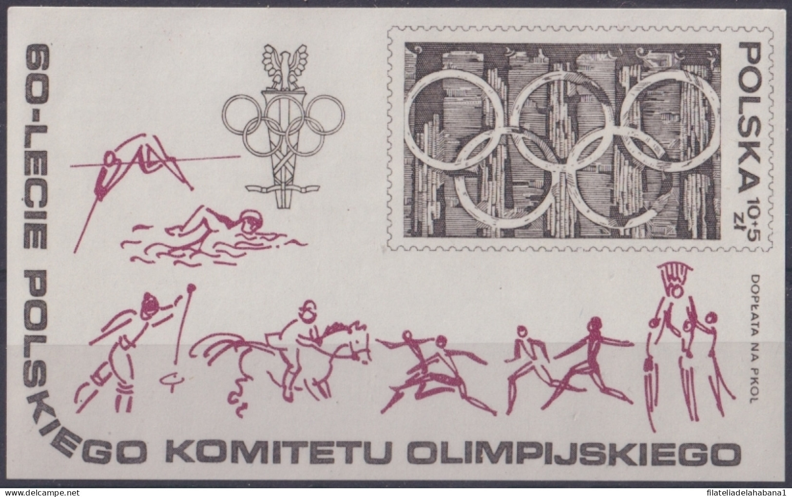 F-EX50088 POLAND MNH 1979 SPORT 60th ANNIV OLYMPIC GAMES SOCIETY.     - Verano 1980: Moscu