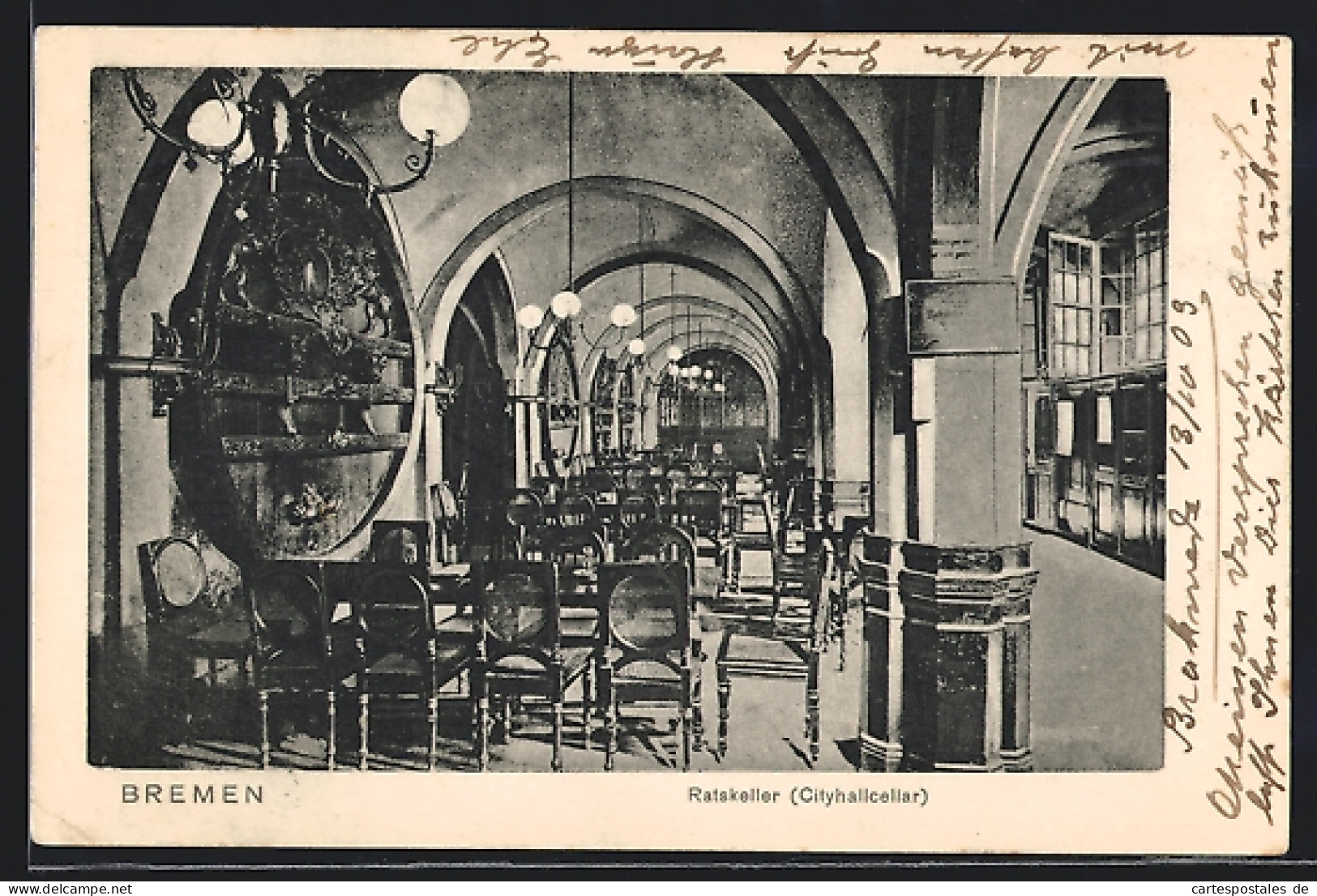 AK Bremen, Gasthaus Ratskeller, Innenansicht  - Bremen