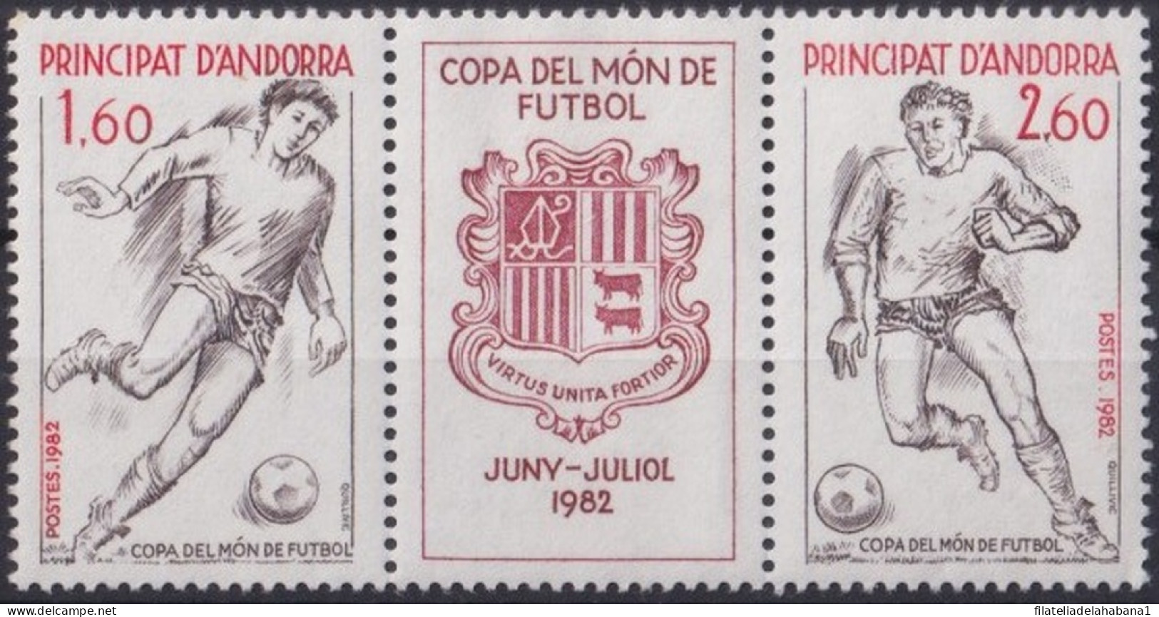 F-EX50095 ANDORRA MNH 1982 SPAIN SOCCER FOOTBALL WORLD CHAMPIONSHIP.  - Summer 1980: Moscow