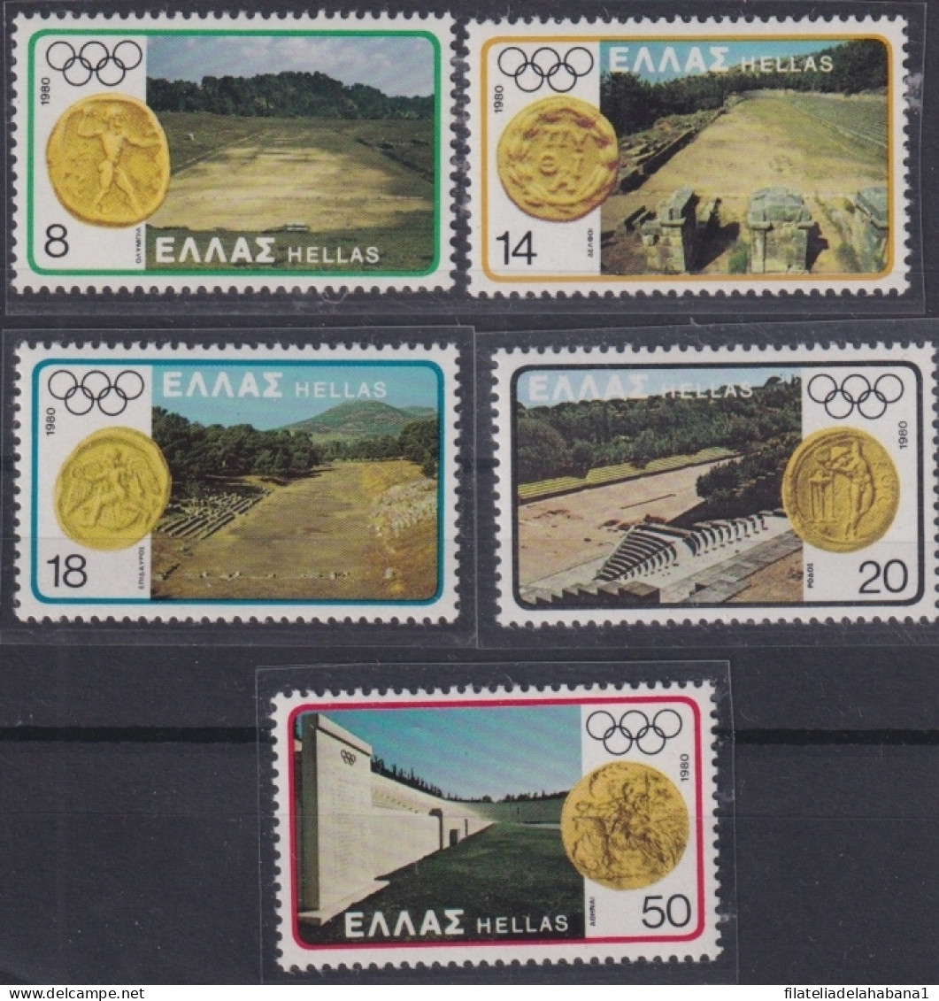 F-EX50097 GREECE MNH 1980 MOSCOW OLYMPIC GAMES ARCHEOLOGY ARQUEOLOGIA                      - Summer 1980: Moscow