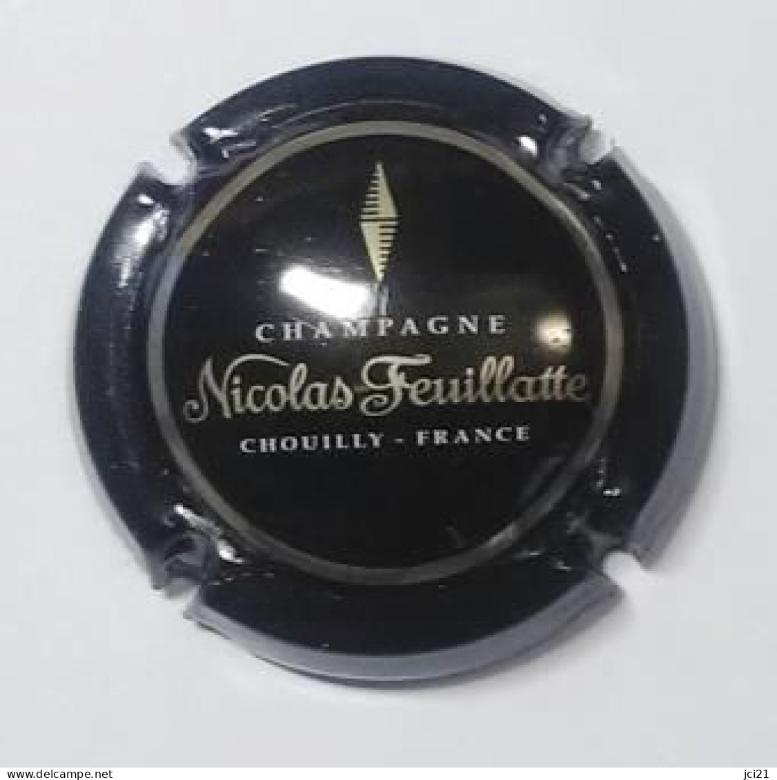 Plaque De Muselet De Champagne " Nicolas FEUILLATTE " Cercle Doré _dvmc32 - Feuillate