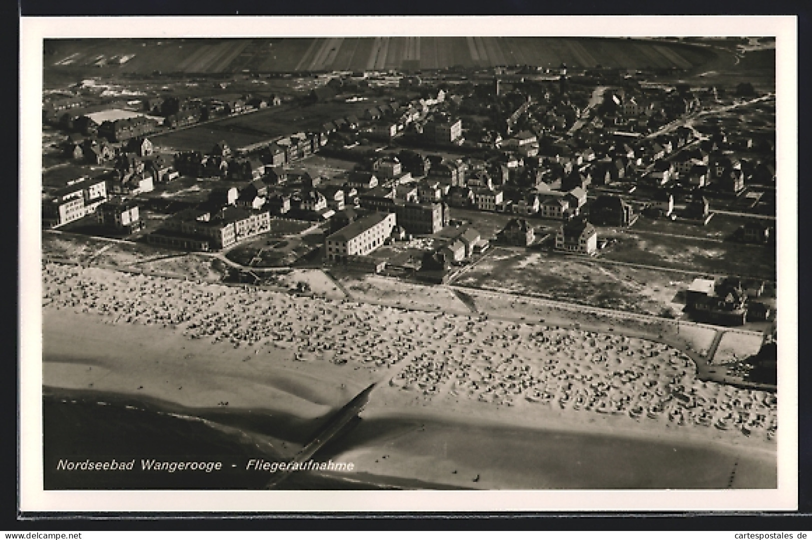 AK Wangerooge, Nordseebad, Strandpartie, Fliegeraufnahme  - Wangerooge