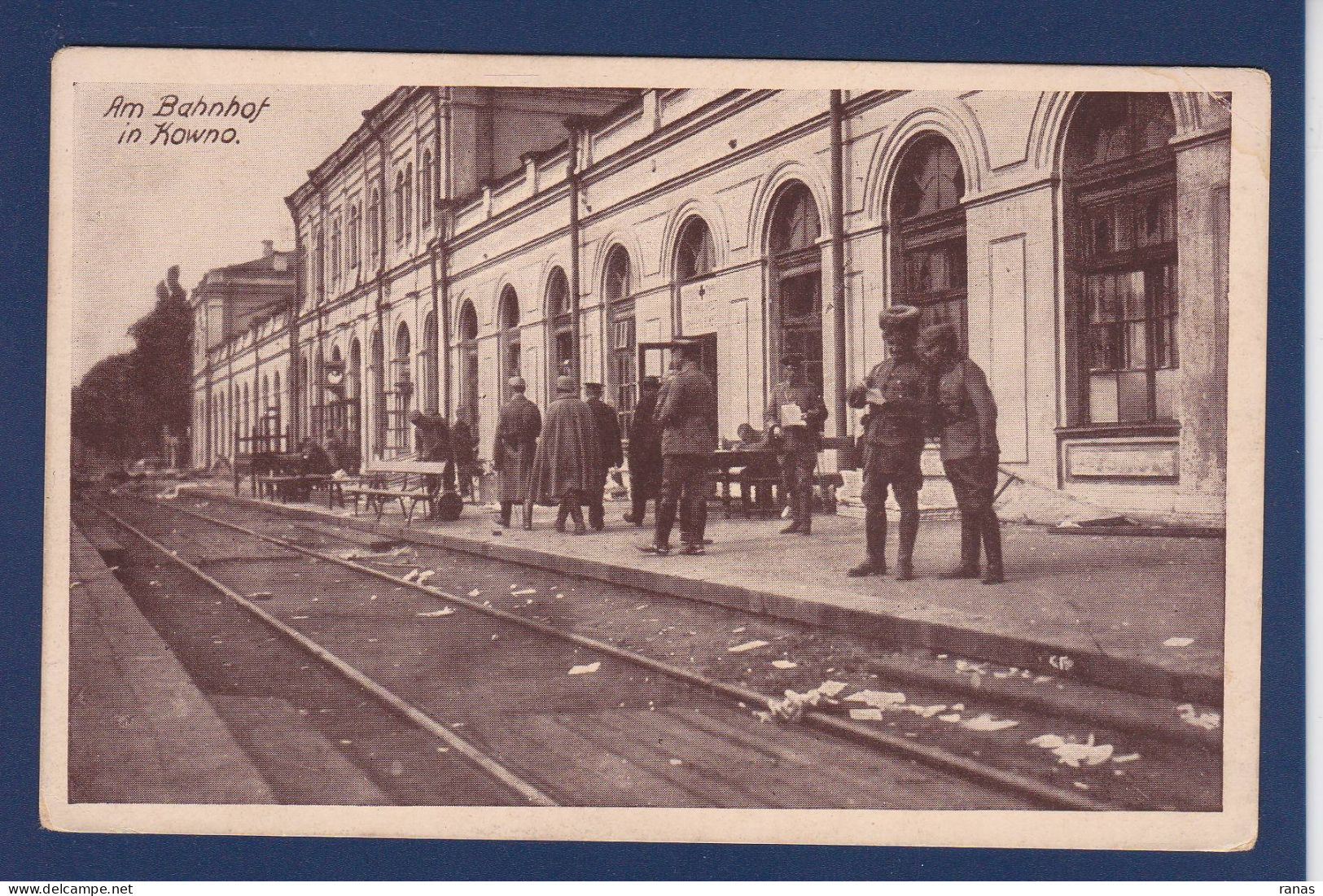 CPA Lituanie Kowno Non Circulée Kaunas Gare Station Chemin De Fer - Lituanie