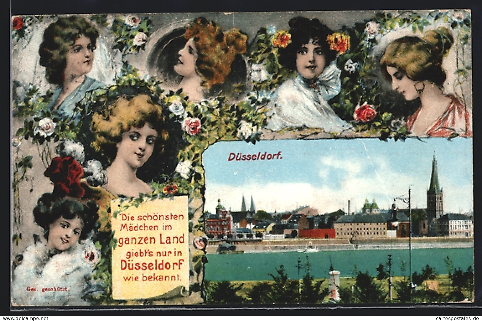 AK Düsseldorf, Ortsansicht, Frauenbilder  - Duesseldorf