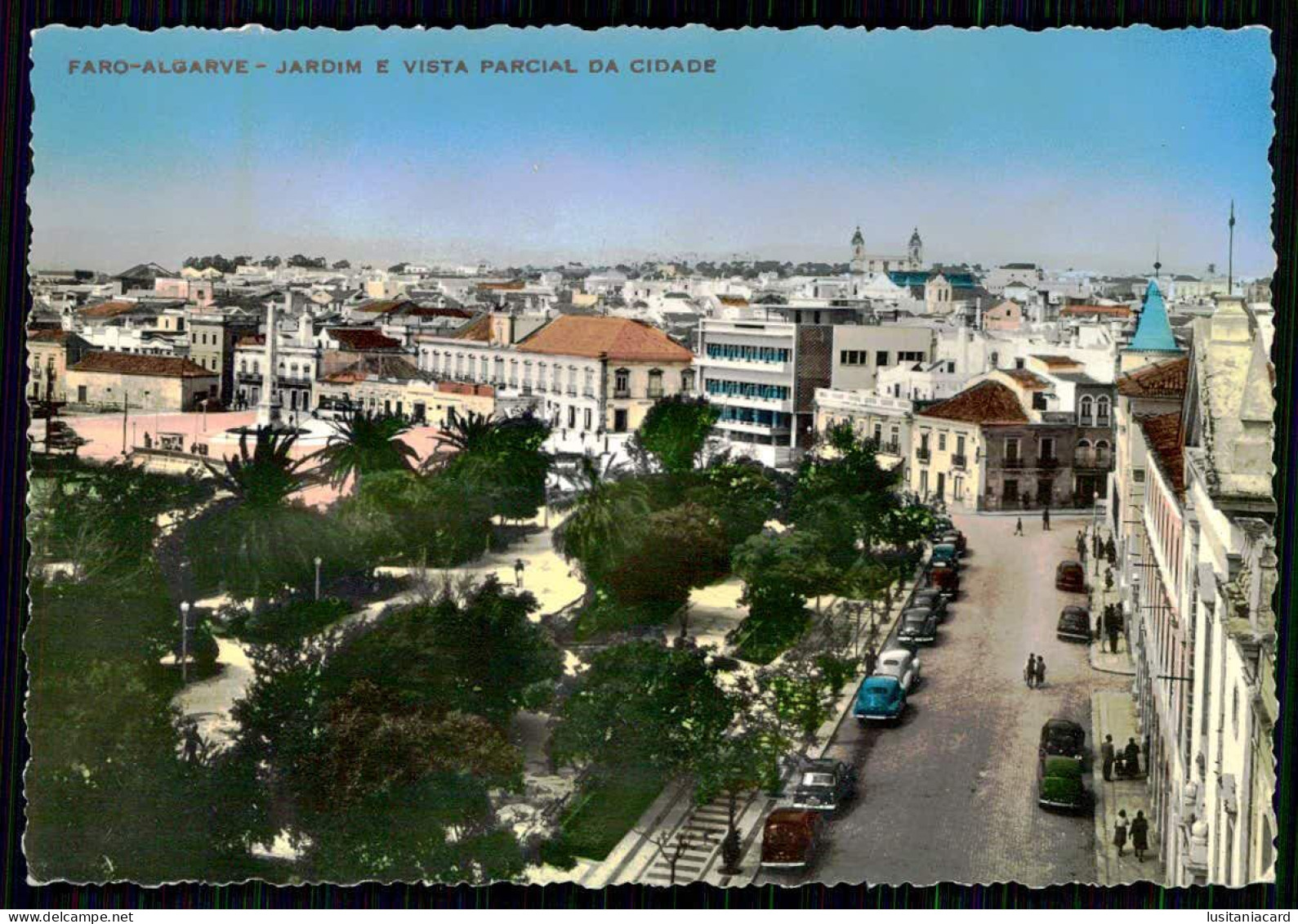 ALGARVE - FARO - Jardim E Vista Parcial Da Cidade ( Ed.Exc. Tip.Serafim )  Carte Postale - Faro