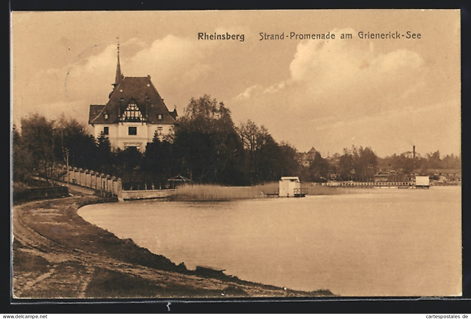 AK Rheinsberg, Strand-Promenade Am Grienerick-See  - Rheinsberg