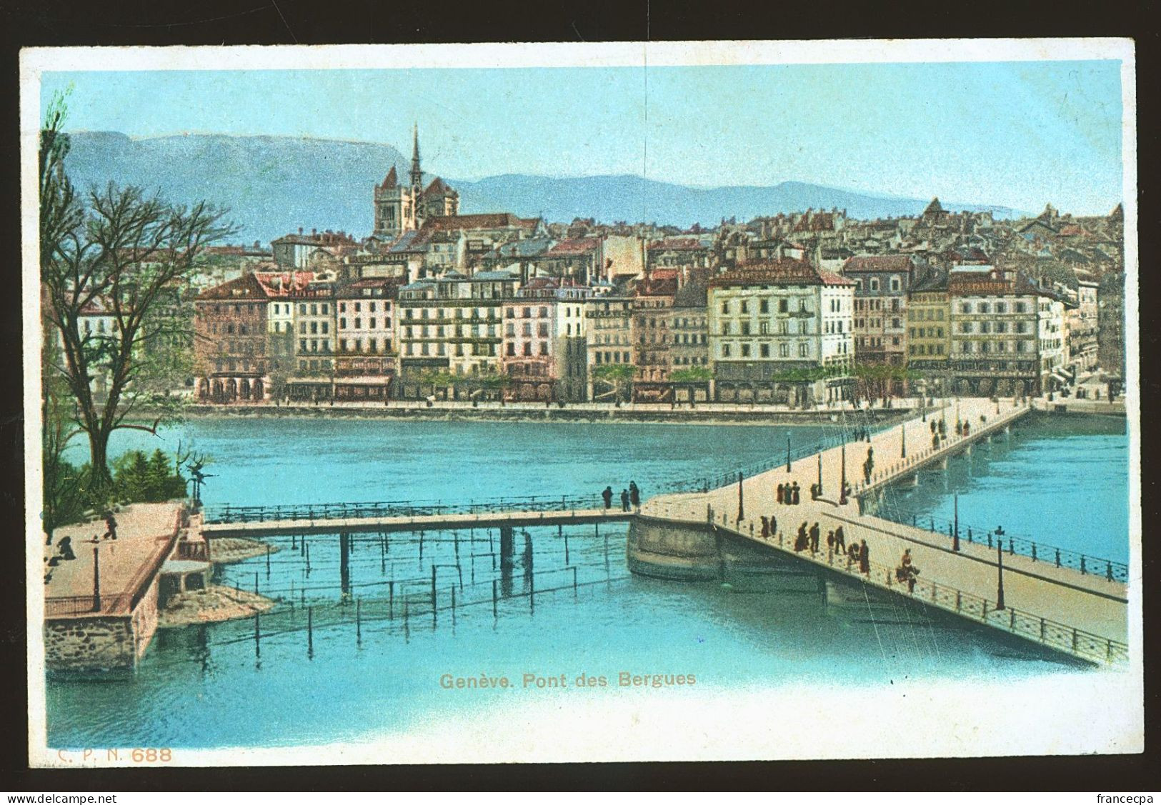 14663 - SUISSE - GENEVE - Pont Des Bergues - DOS NON DIVISE - Genève