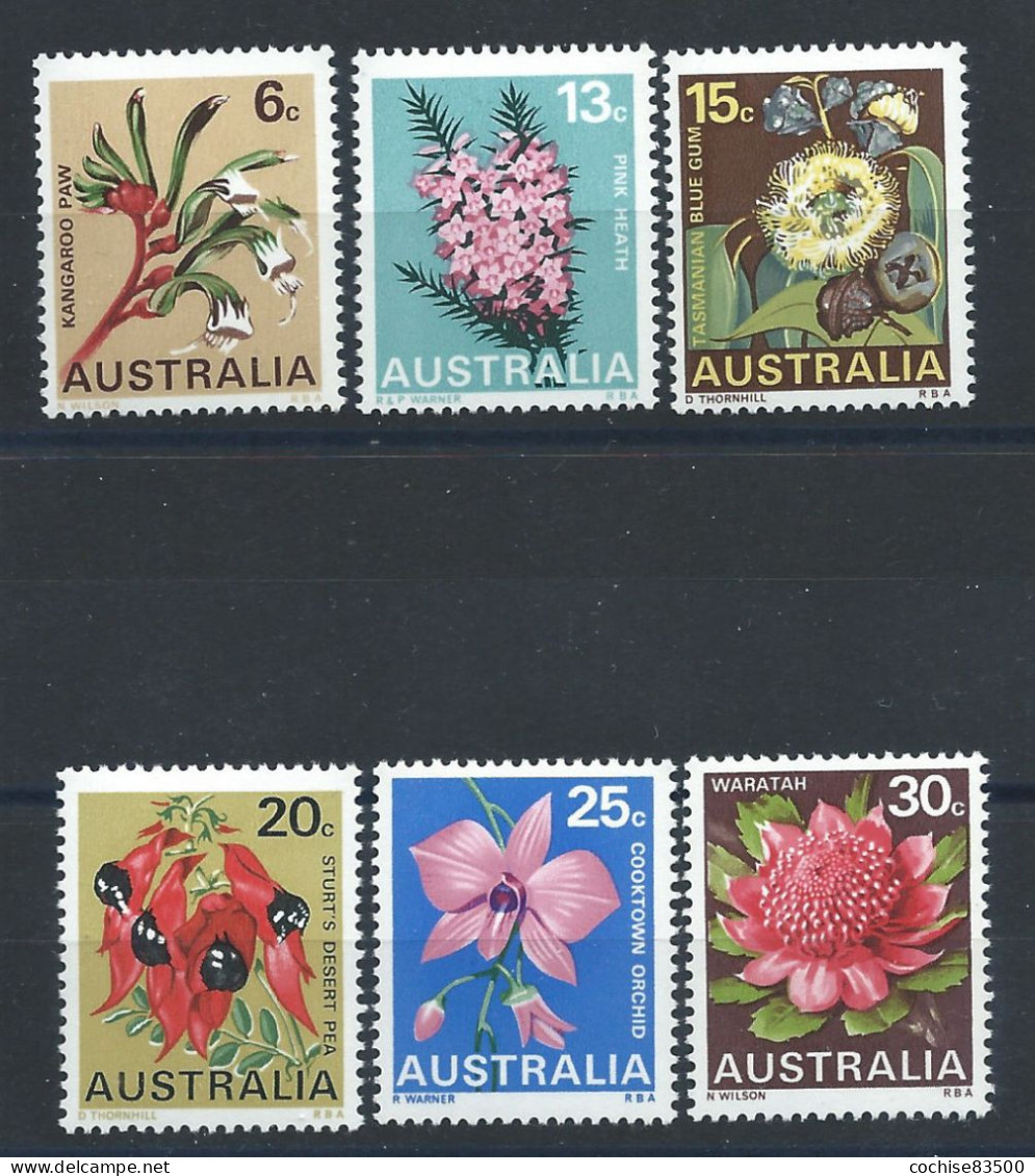 Australie N°367/72** (MNH) 1968 - Fleurs Divers - Mint Stamps