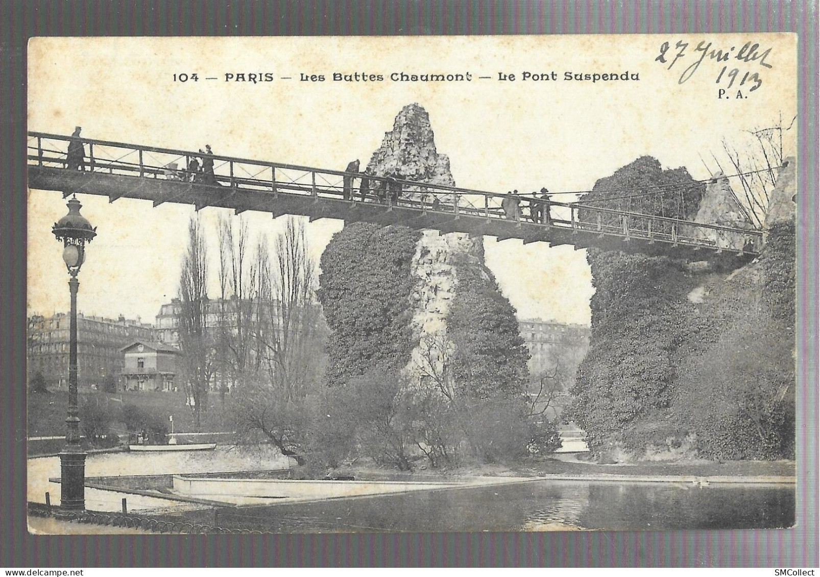 Paris, Buttes Chaumont, Pont Suspendu (13610) - Parks, Gärten