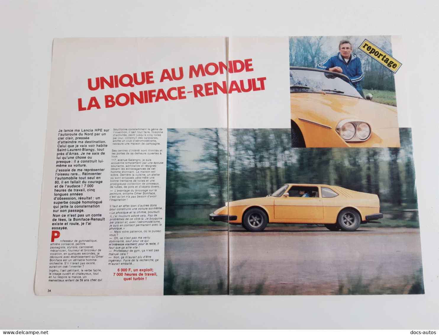 Coupure De Presse Automobile Renault Boniface - Coches