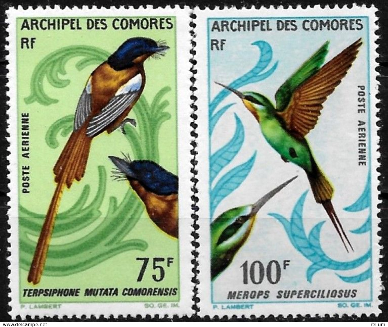 Comores 1967 - Yvert N° PA 20/21 - Michel N° 83/84 ** - Poste Aérienne