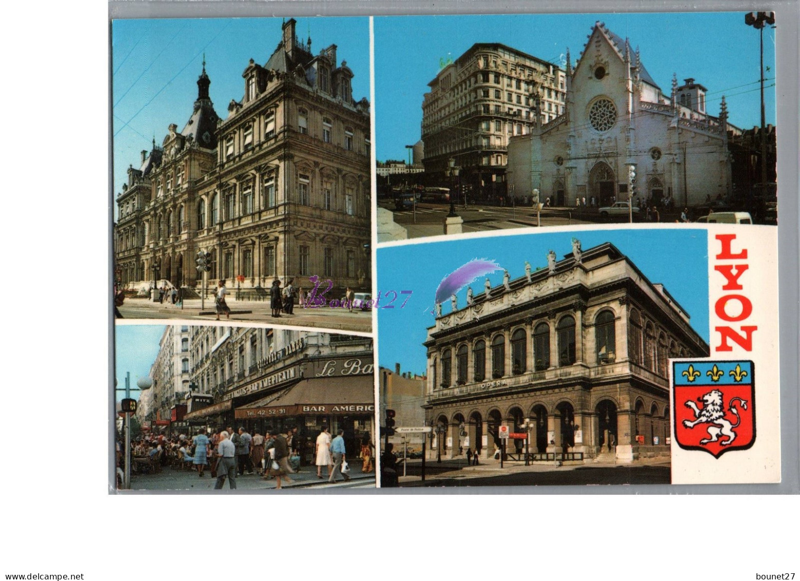 LYON 69 - La Bourse Eglise Saint Bonnaventure Rue De La Republique L'Opéra - Autres & Non Classés