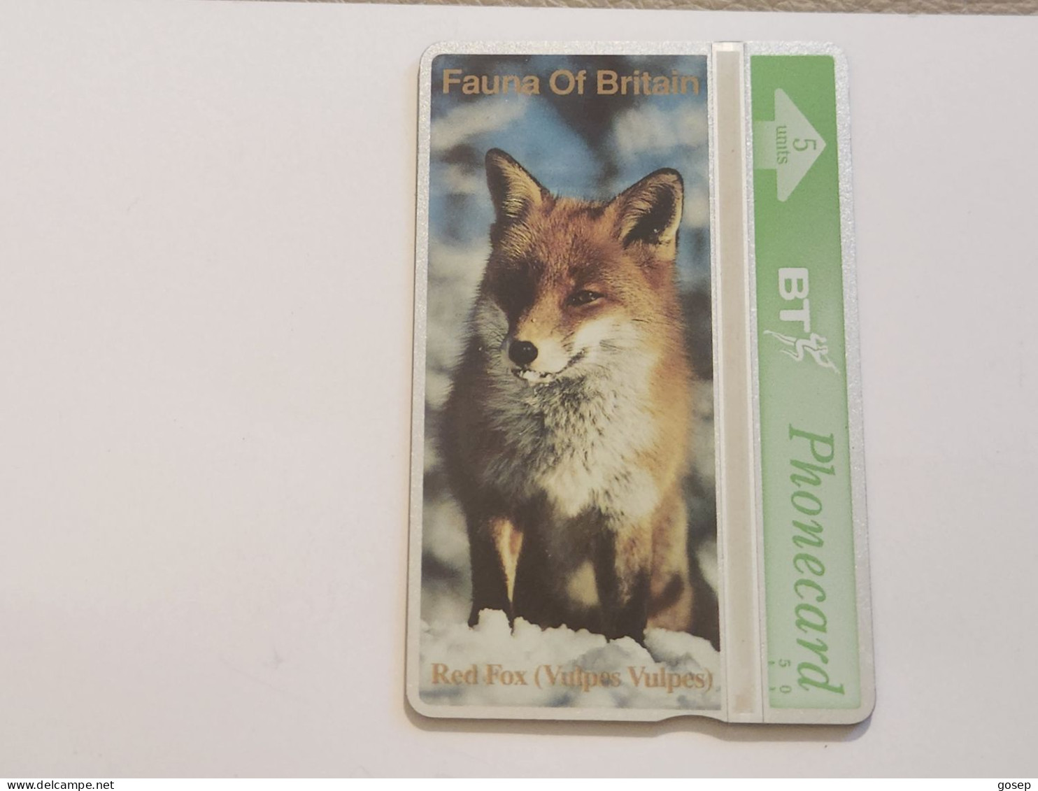 United Kingdom-(BTG-149)-Fauna Of Britain-(1)-RED FOX-(160)(5units)(324H24917)(tirage-1.000)(price Cataloge-8.00£-mint - BT Emissions Générales