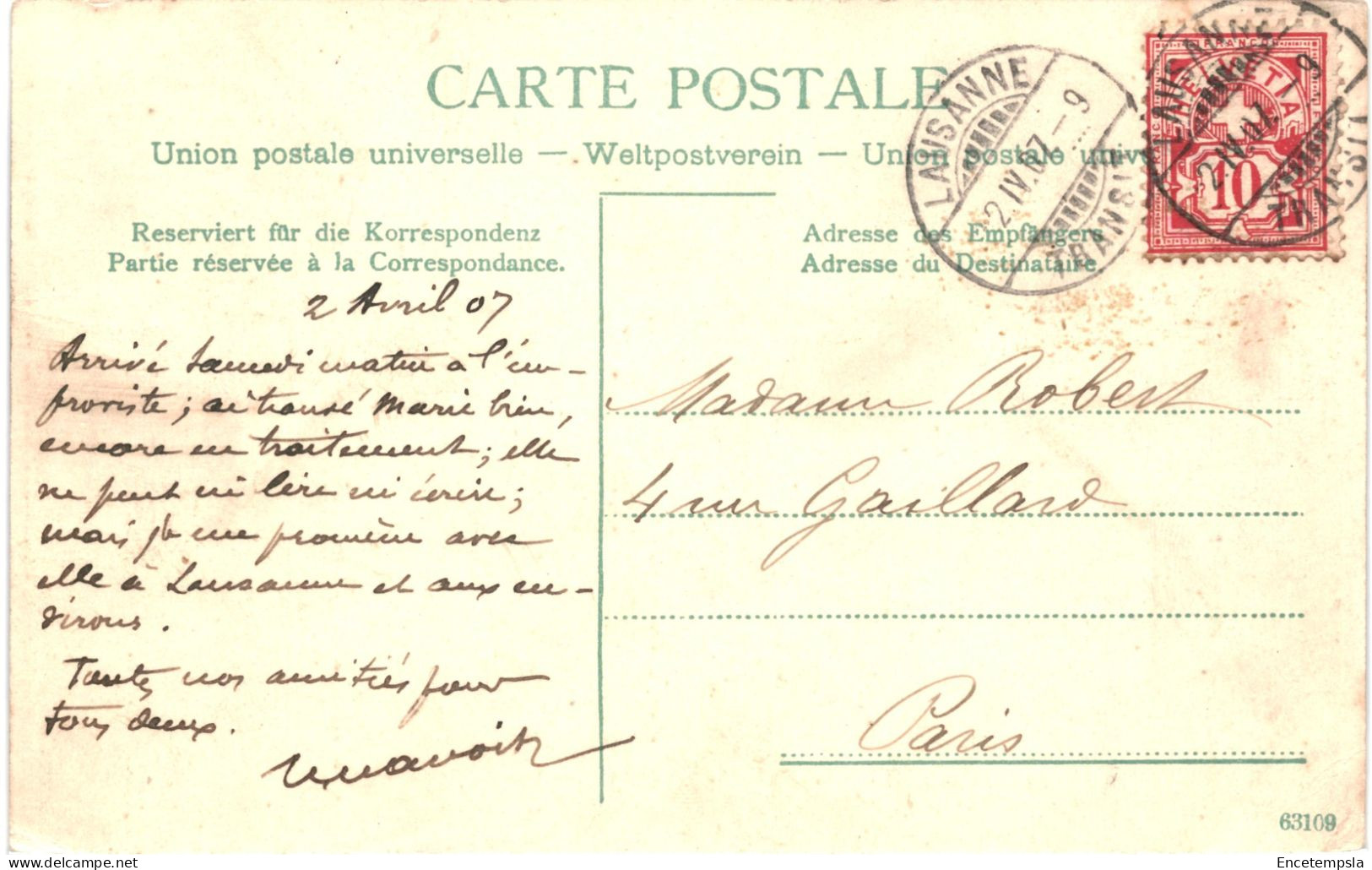 CPA Carte Postale  Suisse Château Oex 1907VM80175ok - Other & Unclassified