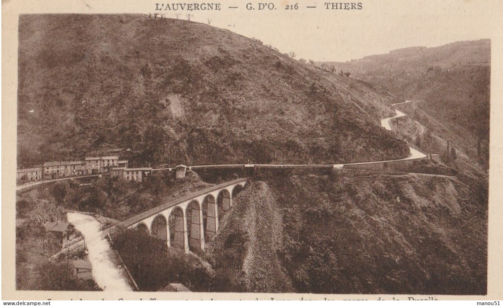 Viaduc Du Grand Tournant Et Route De Lyon Dans Les Gorges De La Durolle - Other & Unclassified