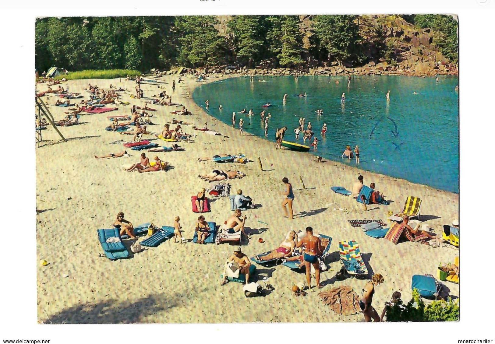 Grimstad.Camping Et Plage.Expédié à Leffrinckoucke (France). - Norvège