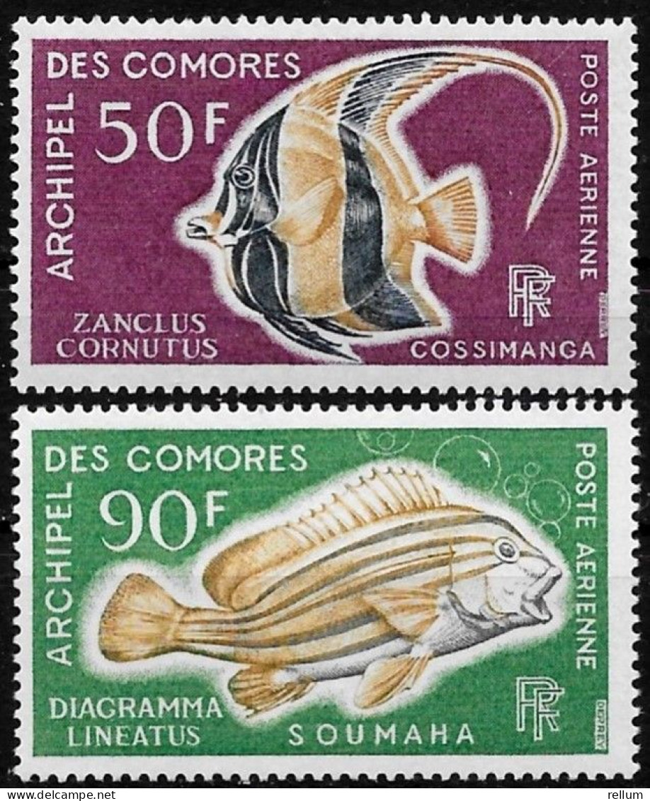 Comores 1968 - Yvert N° PA 23/24 - Michel N° 90/91 ** - Aéreo