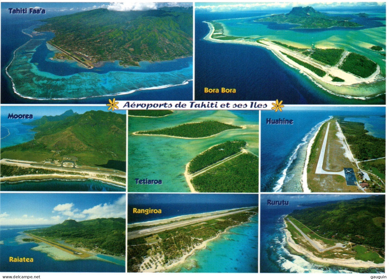 CPM - POLYNÉSIE FRANÇAISE - Aéroports De Ses îles (vue Aérienne) - Photo Teva Sylvain - Edition Pacific Promotion - Aérodromes