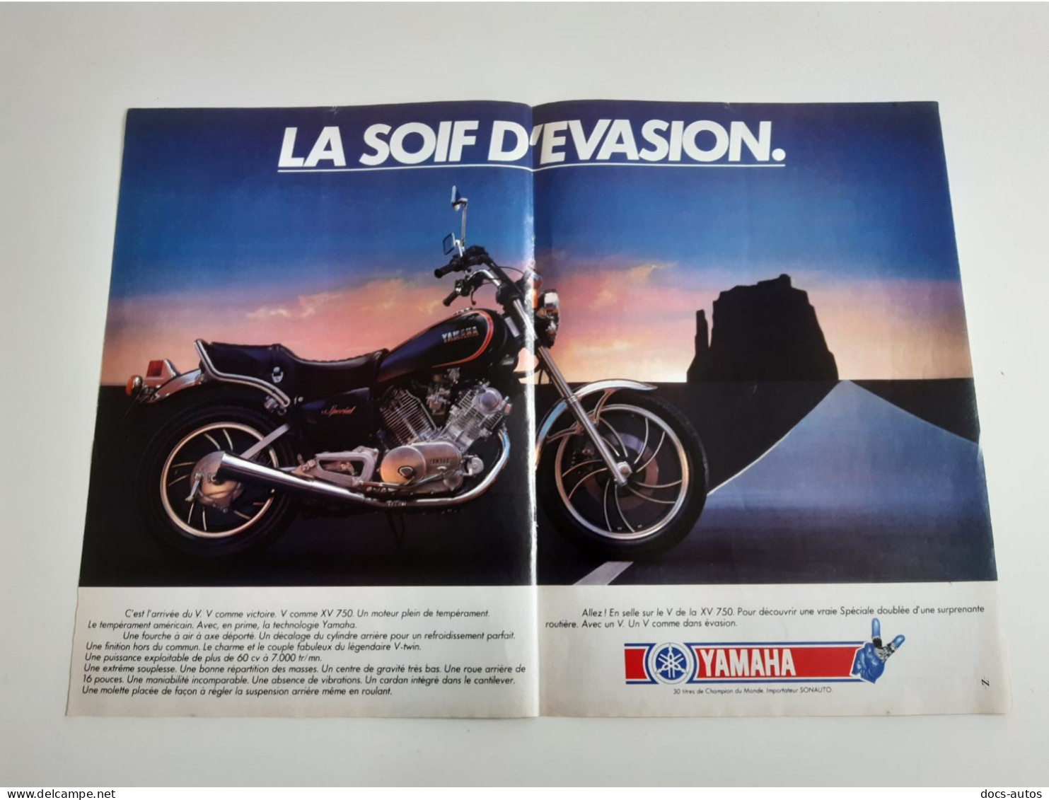 Publicité De Presse Moto Yamaha XV 750 Spécial - Motorfietsen