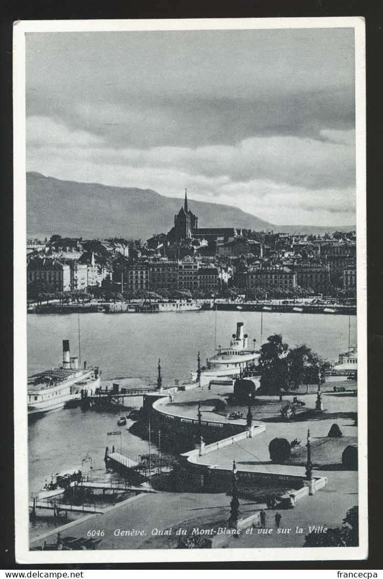 14674 - SUISSE - GENEVE - Quai Du Mont-Blanc Et Vue Sur La Ville - Genève