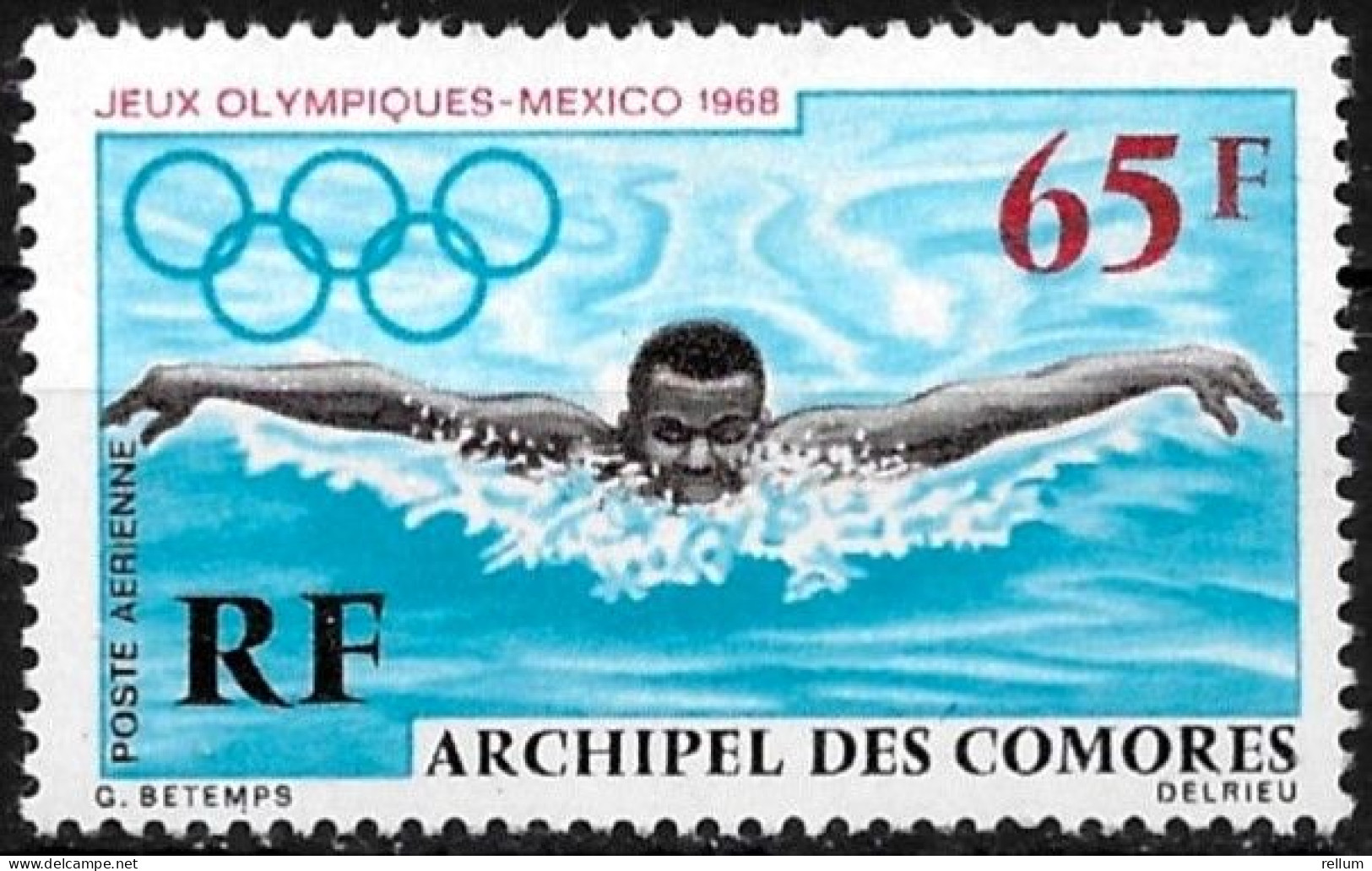 Comores 1969 - Yvert N° PA 25 - Michel N° 93 ** - Poste Aérienne