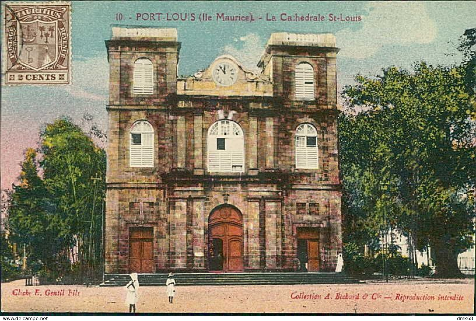 AFRICA - MAURITIUS / ILE MAURICE - PORT LOUIS - LA CATHEDRALE ST. LOUIS - PHOT. L'ABEILLE - MAILED 1924 / STAMP (12575) - Maurice