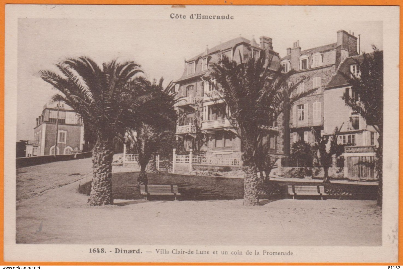 Compo Mne De DULAC 1F20 Noir Y.T.690 + Chaines Brisées 30c Vert Y.T.671 Sur CPA  De DINARD " Villa Clair De Lune " - Storia Postale