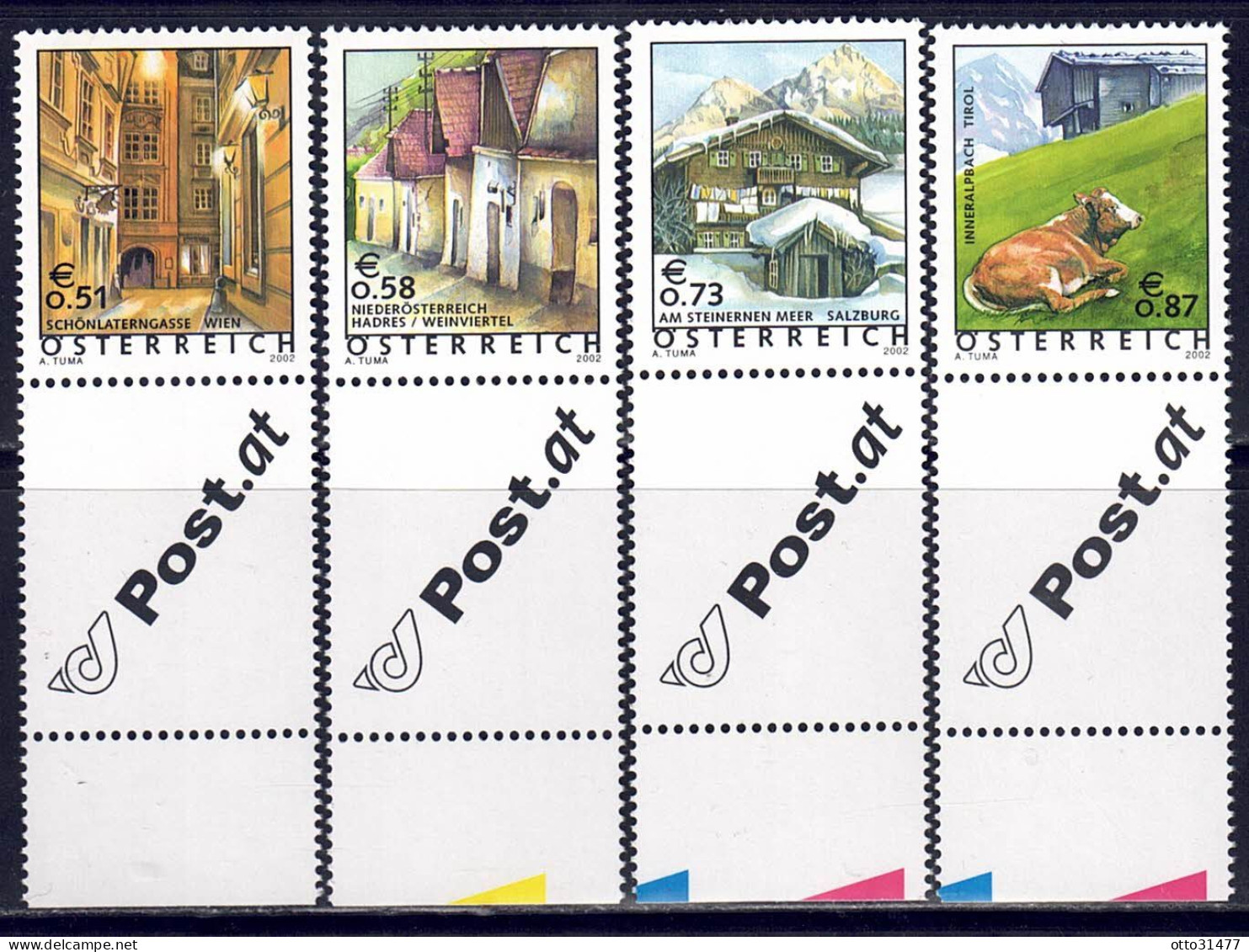 Österreich 2002 - Ferienland, MiNr. 2363 - 2366 Mit Allongen, Postfrisch ** / MNH - Neufs
