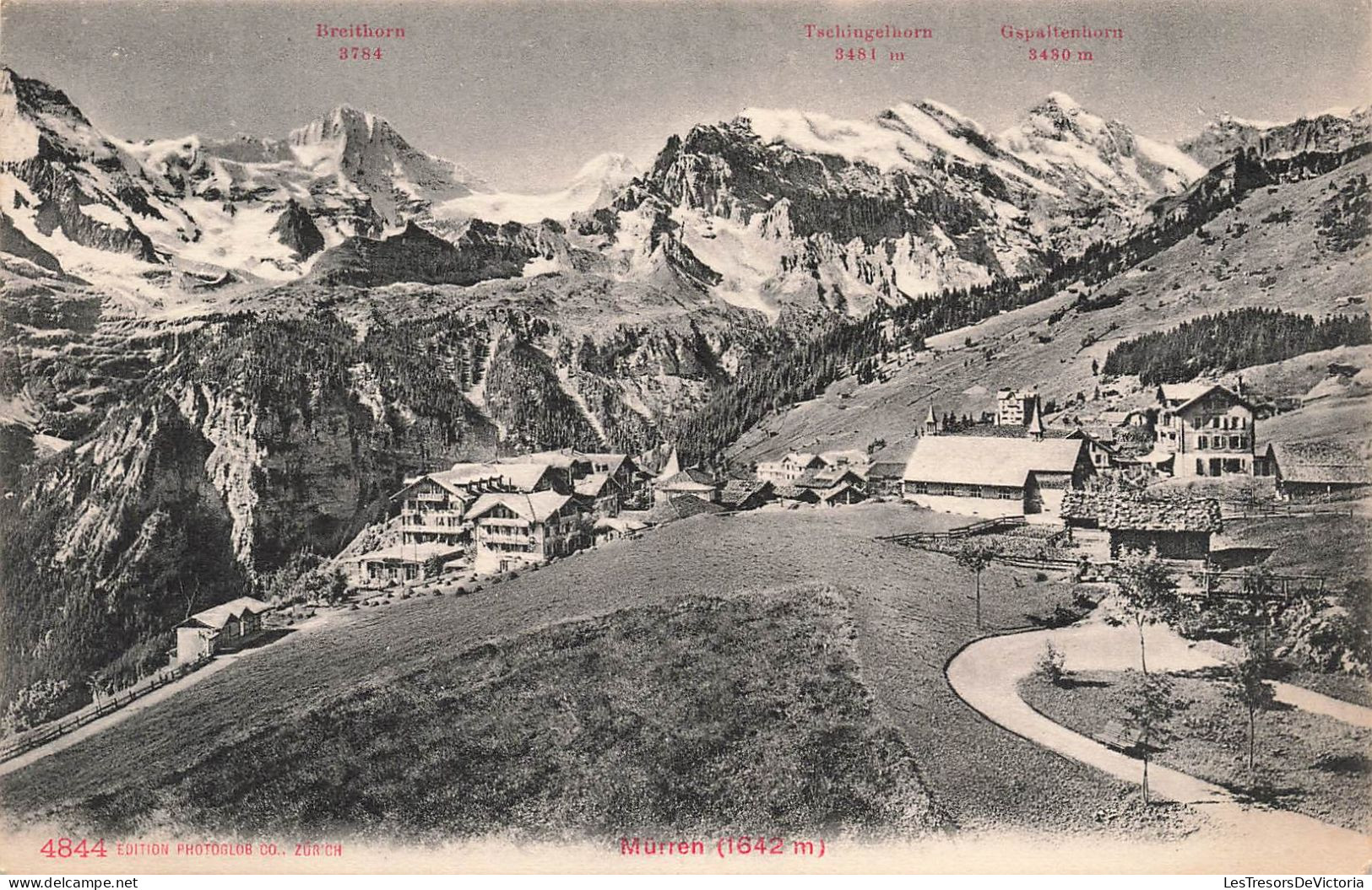 SUISSE - Breithorn - Tschingelhorn - Gspaitenhorn - Murren - Vue D'ensemble - Carte Postale Ancienne - Mürren