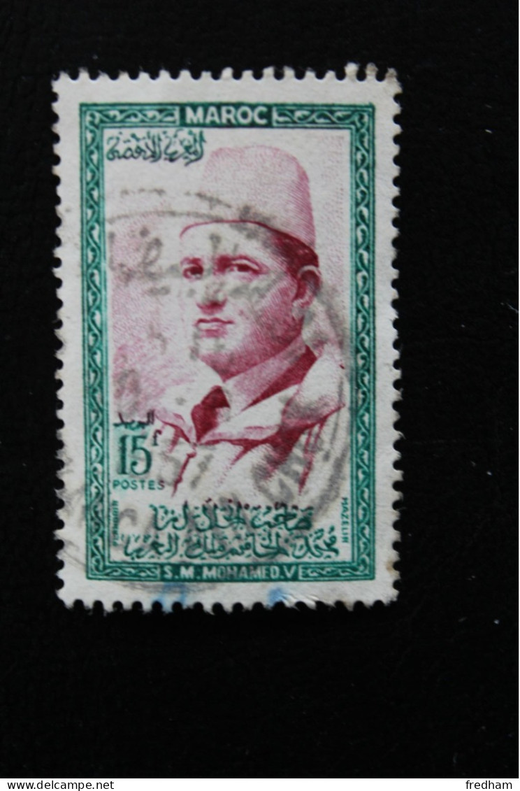 1956 Y&T MA 364 15F MOHAMMED V OBLITERE - Usati