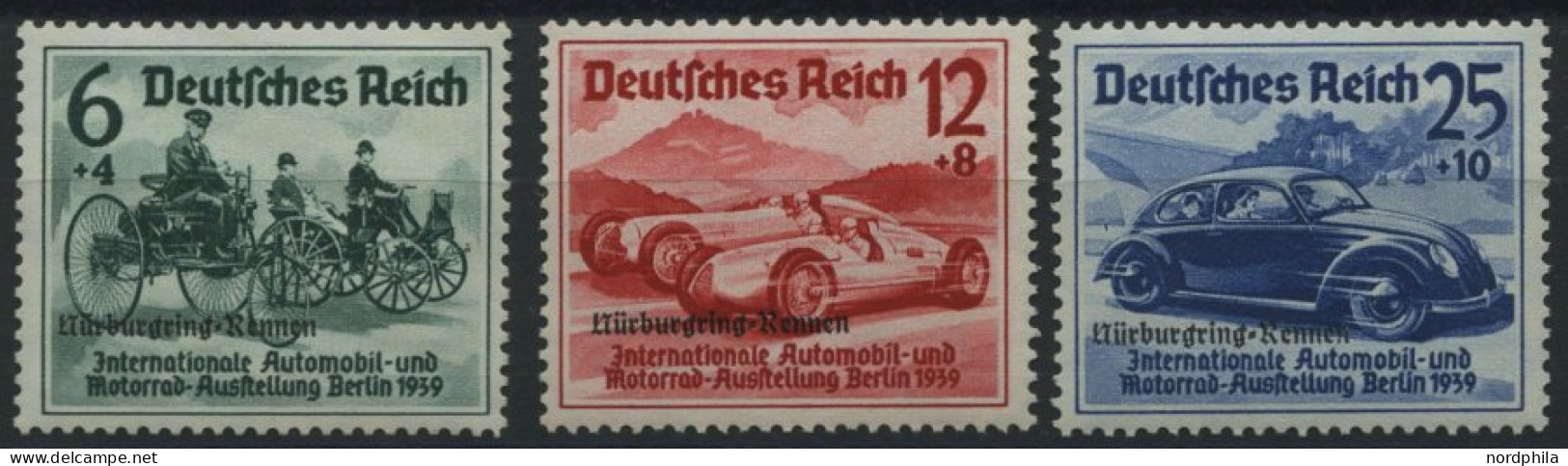 Dt. Reich 695-97 **, 1939, Nürburgring-Rennen, Prachtsatz, Mi. 280.- - Neufs