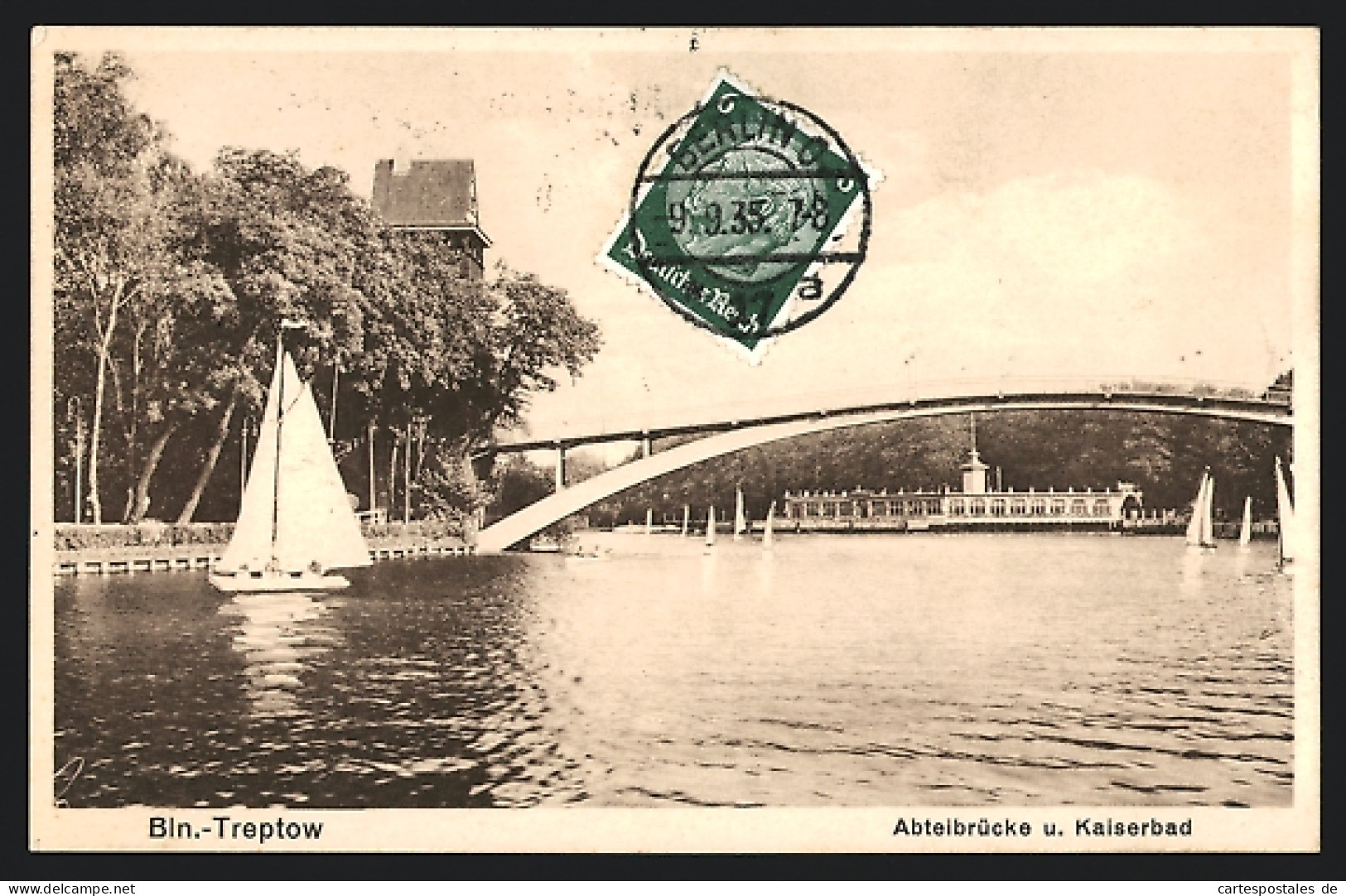 AK Berlin-Treptow, Abteibrücke Und Kaiserbad  - Treptow