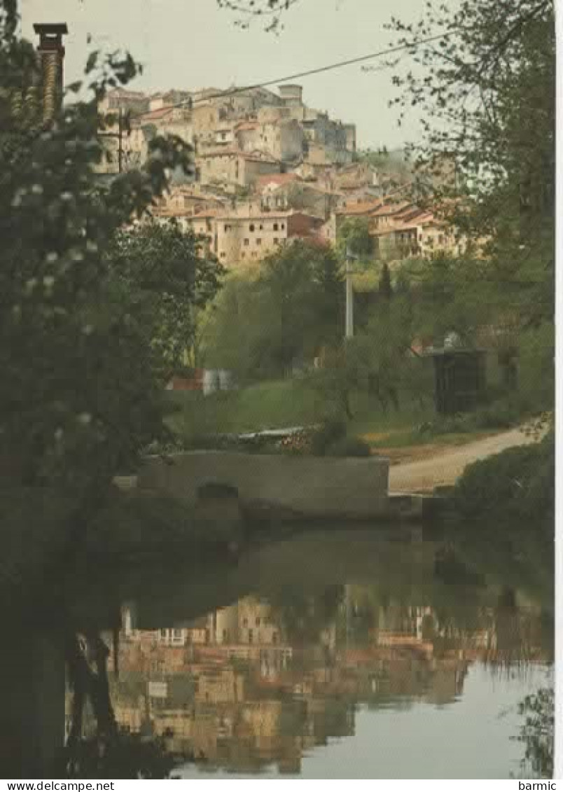 CORDES, VUE GENERALE ET REFLETS AU MOULIN DE PIERRE COULEUR  REF 15869 - Cordes