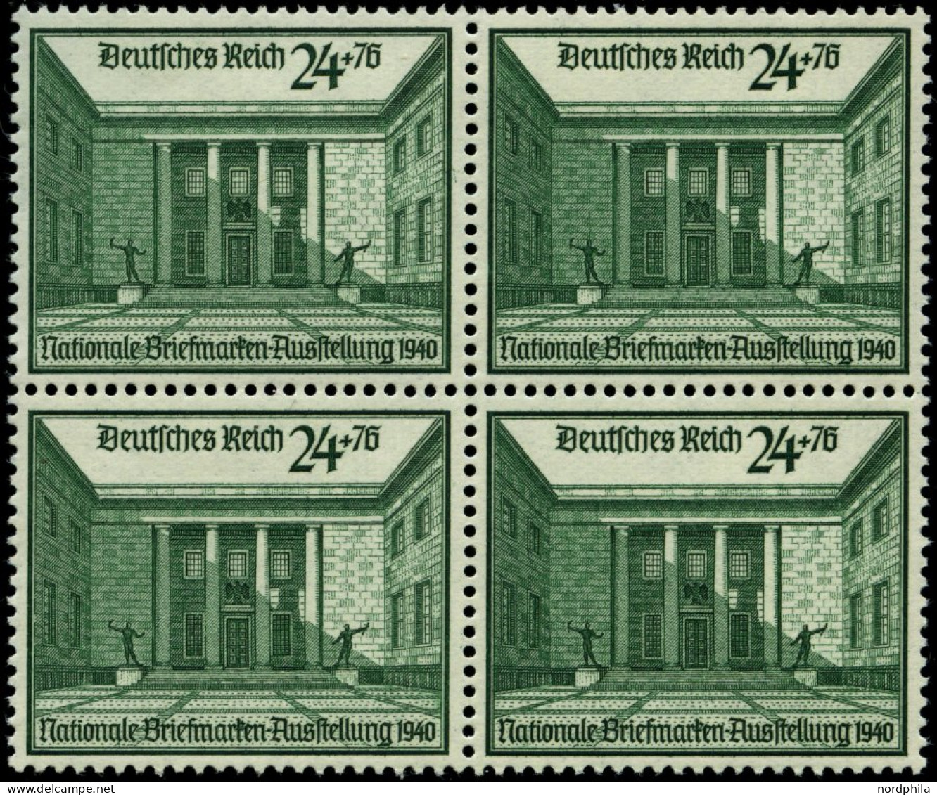 Dt. Reich 743  VB **, 1940, 24 Pf. Briefmarkenausstellung Im Viererblock, Pracht, Mi. 144.- - Neufs