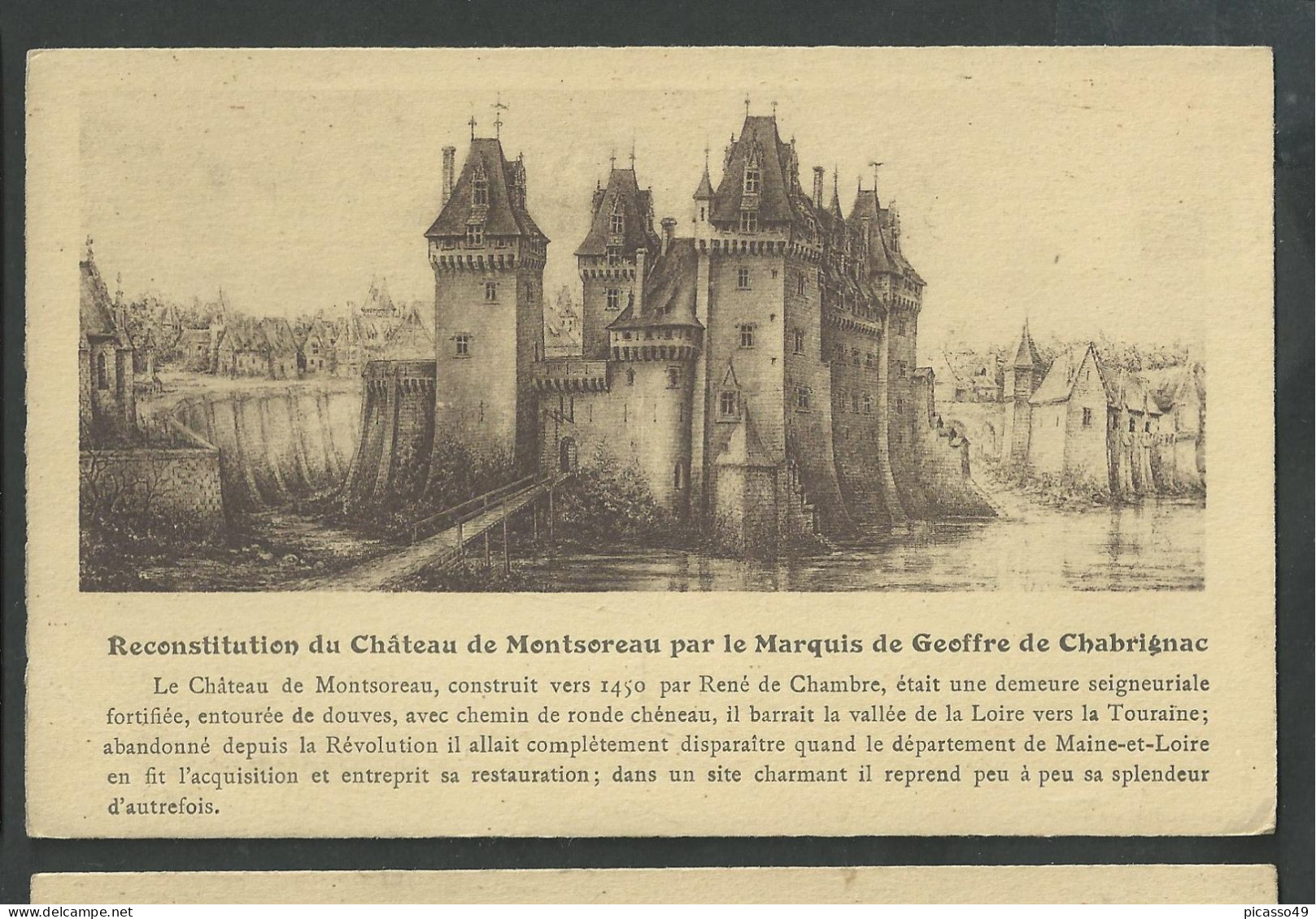 Maine Et Loire , Montsoreau ,  Château De Montsoreau 4 Cartes - Autres & Non Classés