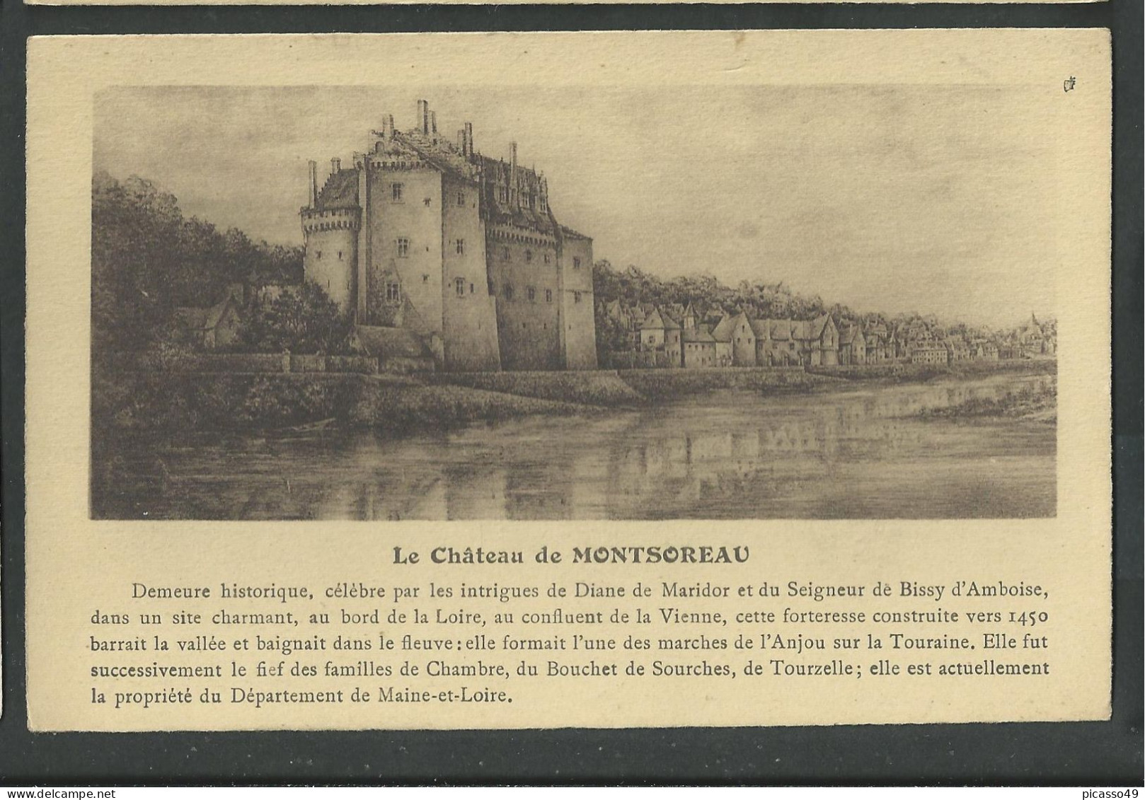 Maine Et Loire , Montsoreau ,  Château De Montsoreau 4 Cartes - Autres & Non Classés