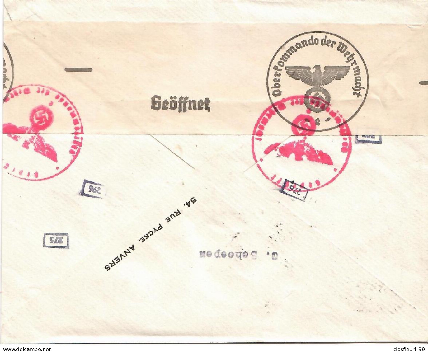 Lettre Censurée, Geöffnet 6.9.1942 Pour Champel-Genève - Oorlog 40-45 (Brieven En Documenten)