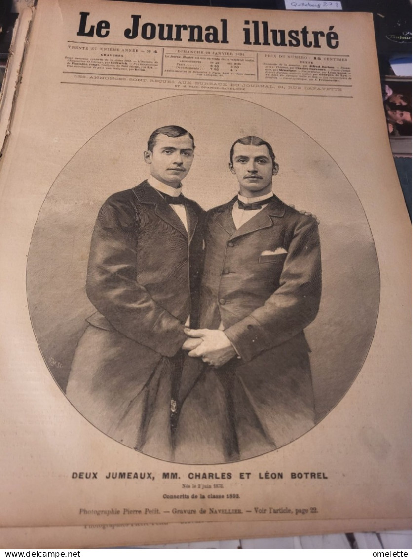 JOURNAL ILLUSTRE 94 /CHARLES ET LEON BOTREL SAINT OUEN /CHICAGO INCENDIE EXPOSITION - Revistas - Antes 1900