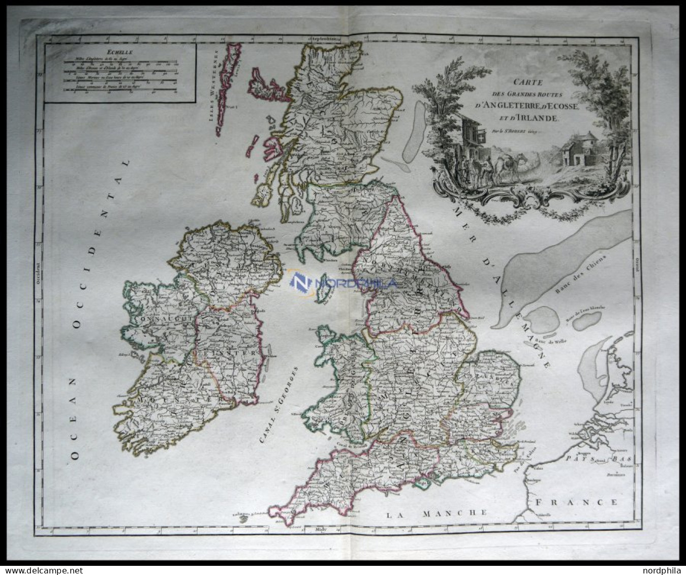 Postroutenkarte Von Großbritannien Und Irland, Carte Des Grandes Routes - Otros & Sin Clasificación