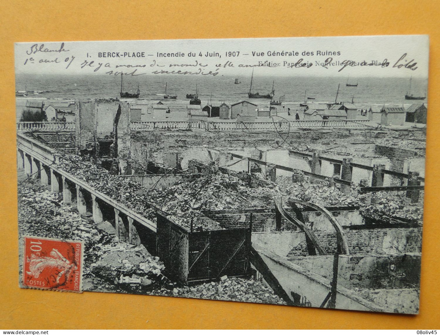 BERCK Plage -- Incendie Du 4 Juin 1907 - Vue Générale Des Ruines - Berck