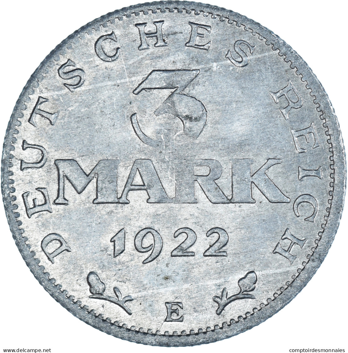 Monnaie, Allemagne, République De Weimar, 3 Mark, 1922 - 3 Mark & 3 Reichsmark