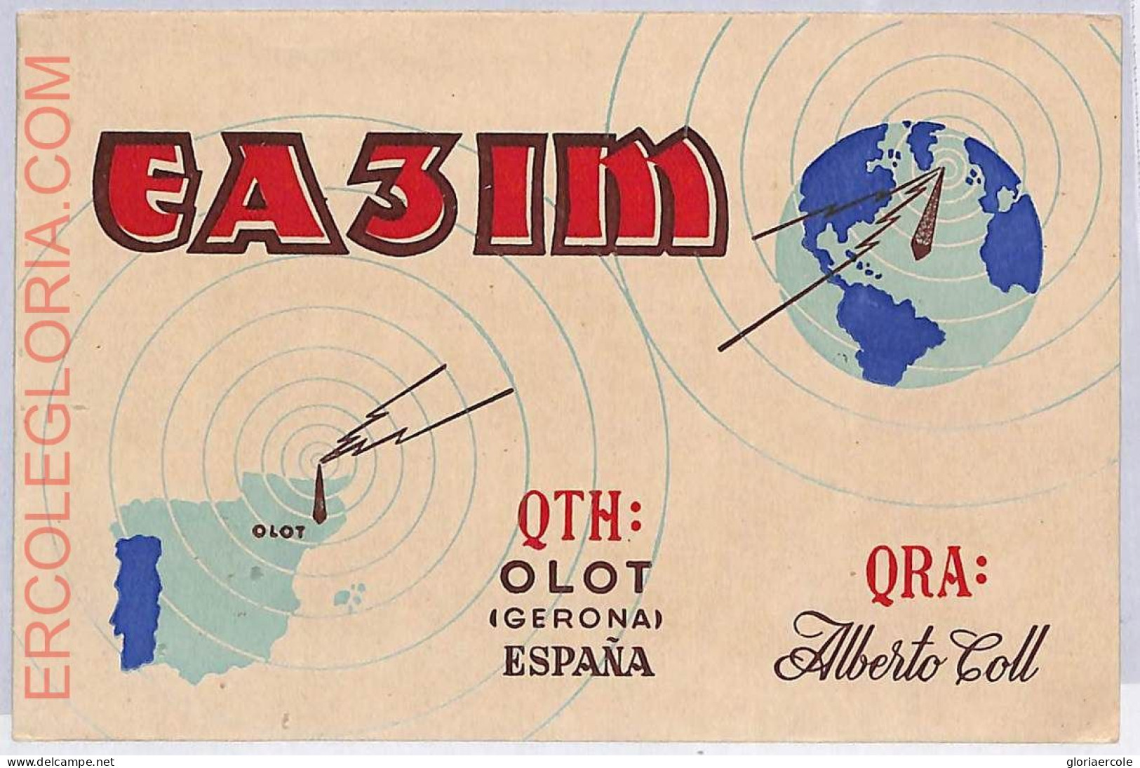 Ad9254 - SPAIN - RADIO FREQUENCY CARD -  1954 - Radio