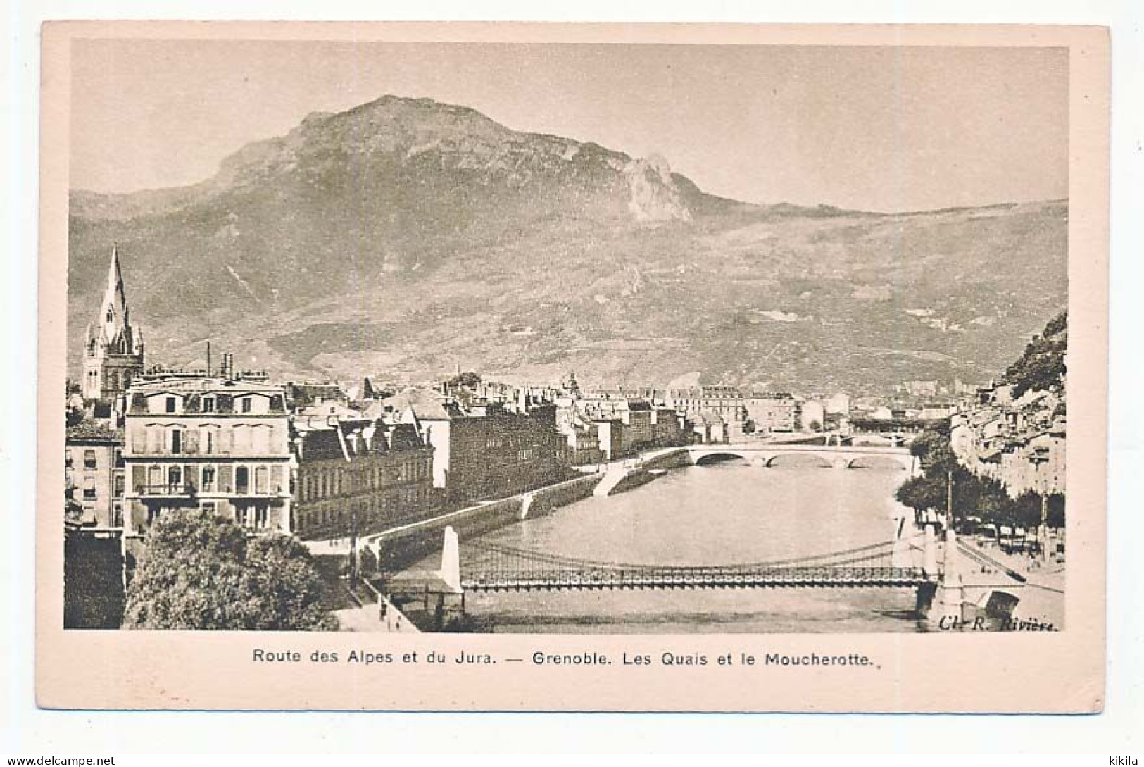 CPA / CPSM 9 X 14 Isère  GRENOBLE Les Quais Et Le Moucherotte  - Route Des Alpes Et Du Jura - Grenoble