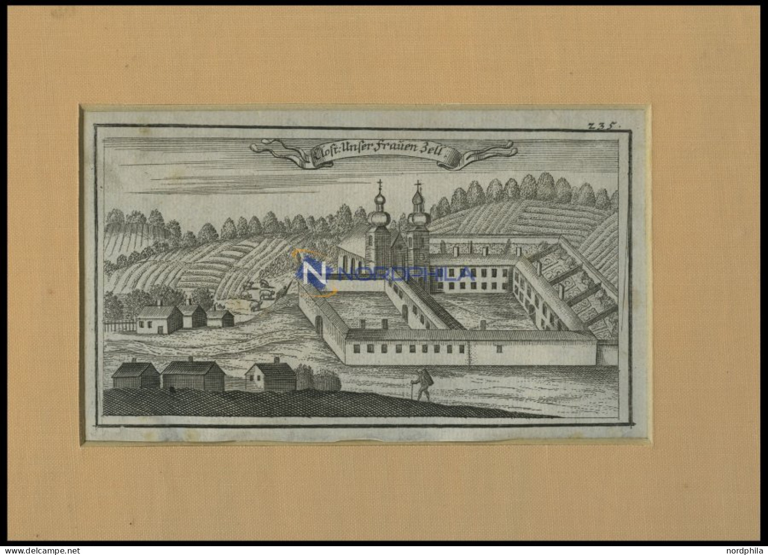 BRENNBERG: Kloster Frauenzell, Kupferstich Von Ertl, 1687 - Estampes & Gravures