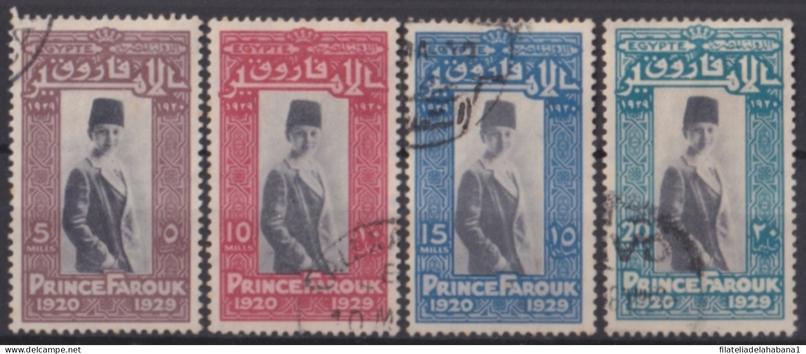 F-EX49951 EGYPT 1928 BIRTH OF PRINCE FAROUK USED.  - Used Stamps