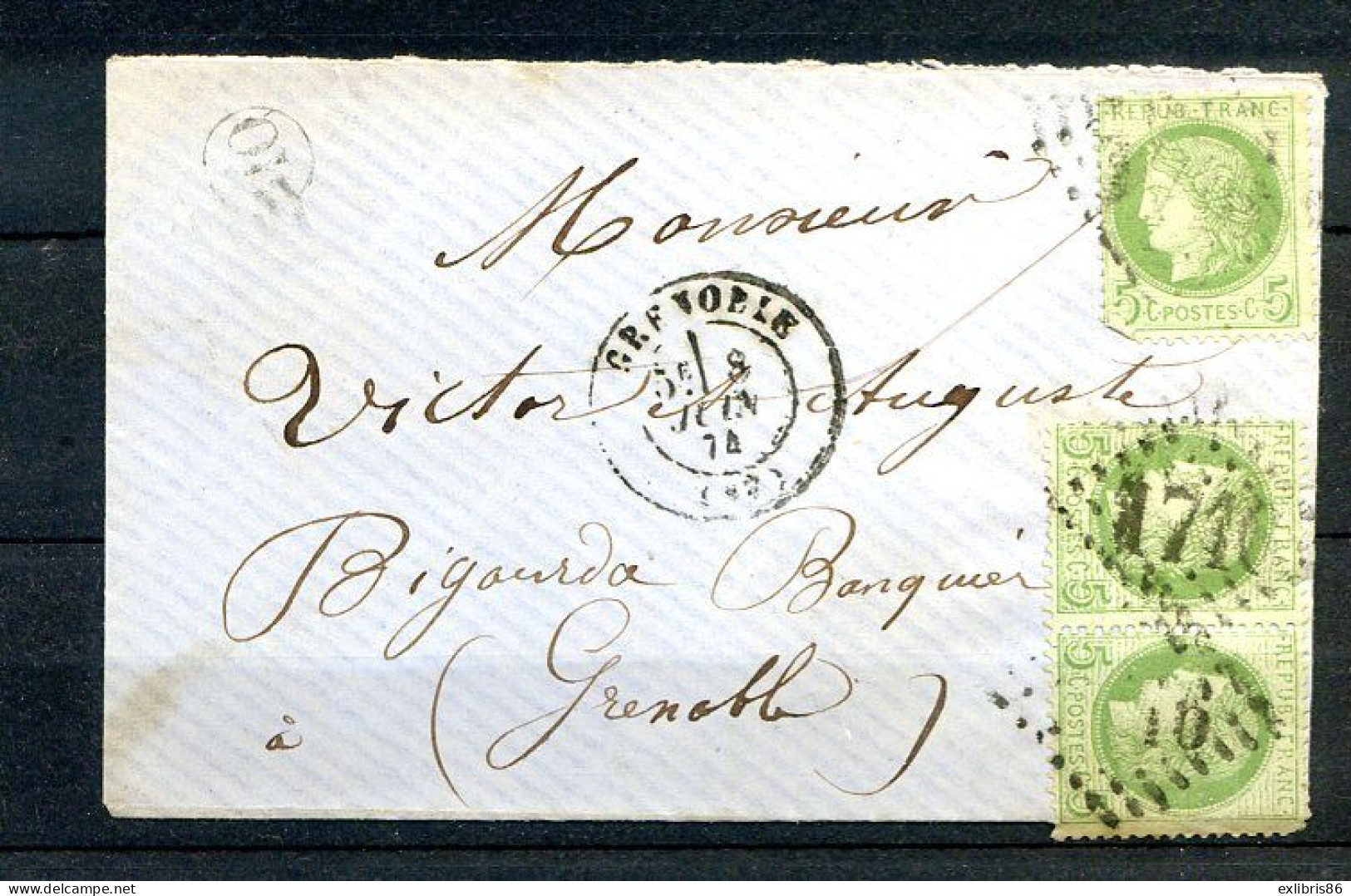 200324 LETTRE Avec 3 Fois Le 53 Oblitéré GC 1716 - 1849-1876: Klassik