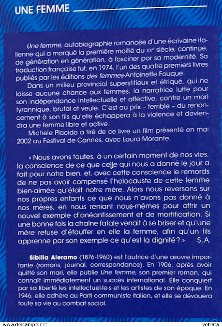 Sibilla Aleramo : Une Femme (Ed. Des Femmes-A. Fouque-2021-254 Pages-format Poche) - Sociologia