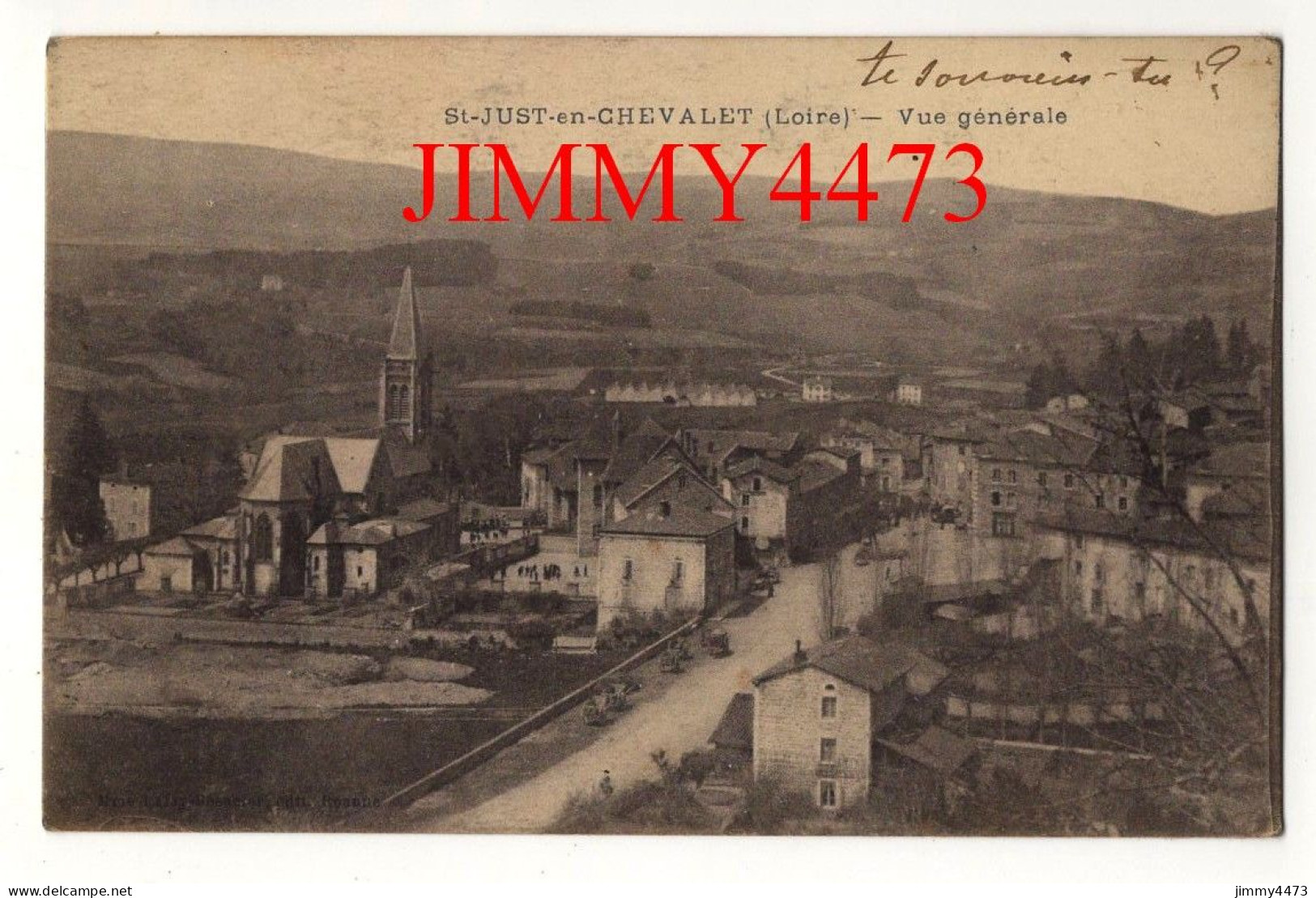 CPA - St-JUST-en-CHEVALET - Vue Générale ( Canton De Renaison - Arr. De Roanne Loire ) Edit. Mme Lafay-Besacier Roanne - Saint Just Saint Rambert