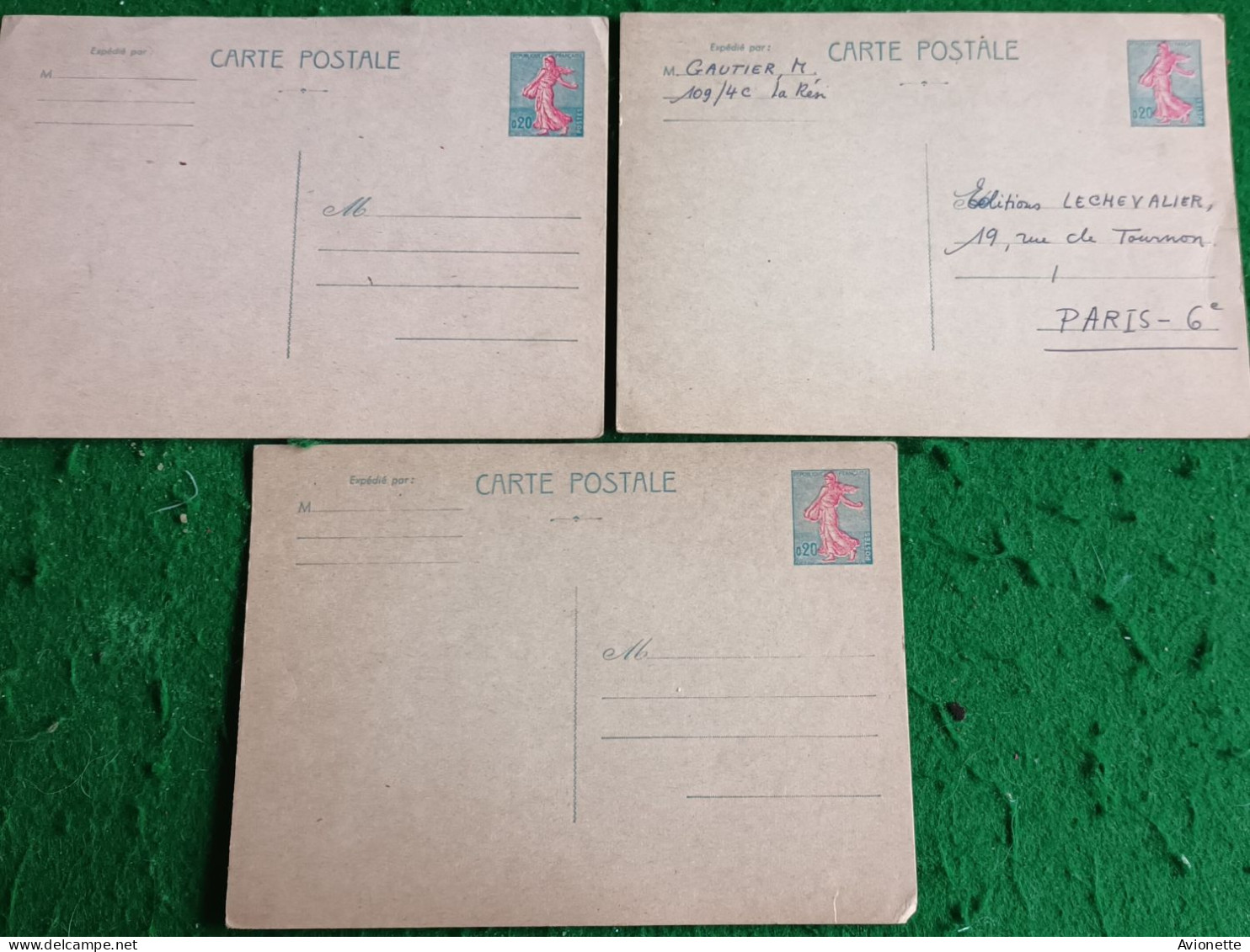 France 6 Anciens Entiers Postaux - Other & Unclassified