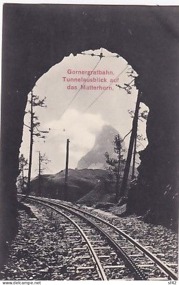 GORNERGRATBAHN       TUNNELAUSBLICK AUF DAS MATTERHORN - Autres & Non Classés